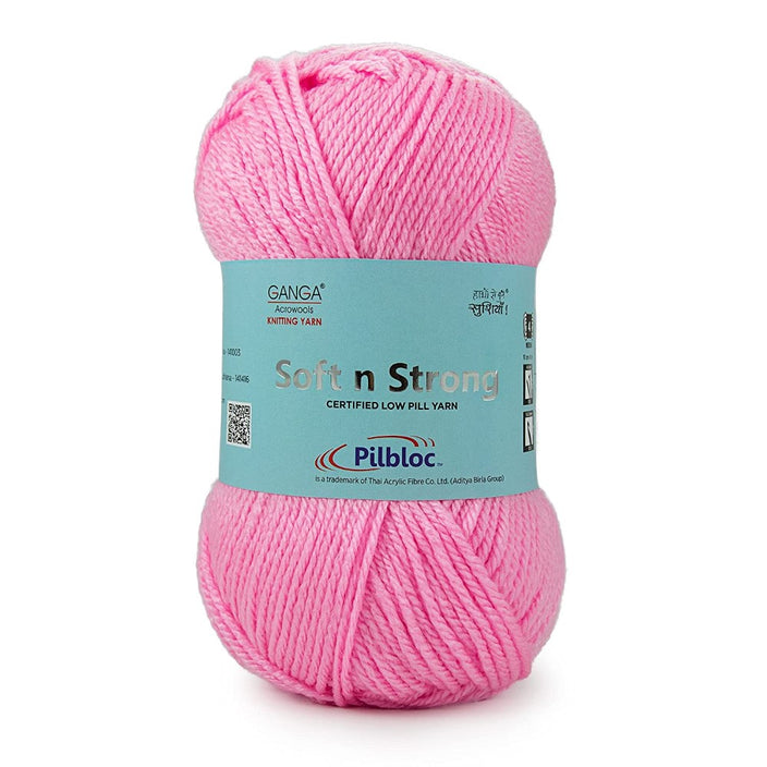 Pink soft n shine yarn