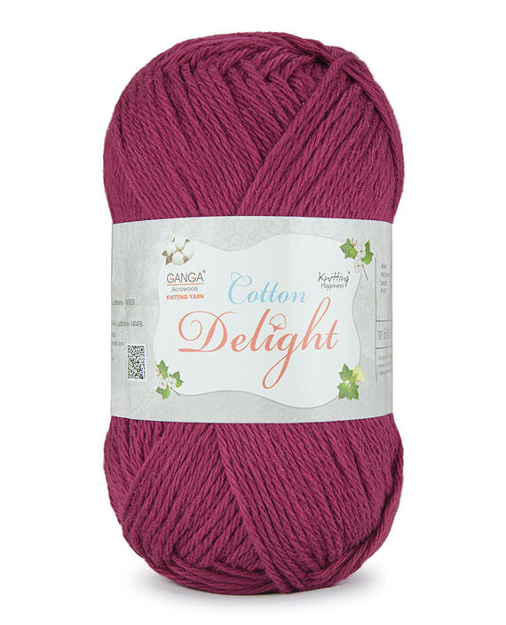 Delight cotton wine color yarn
